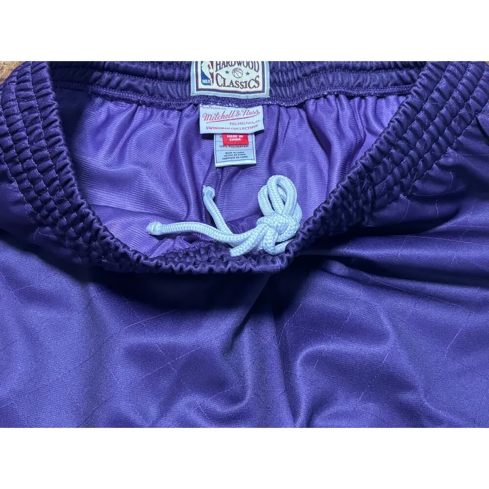 Utah Jazz Mitchell & Ness Hardwood Classic Swingman Road Shorts Blue Mens L New